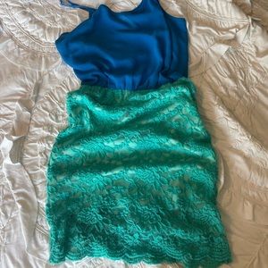 Tank lace bottom dress